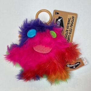 NWT Zuru Fuggler Oogah Boogah Rainbow Tie Dye Keyring